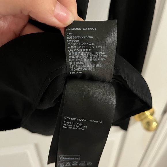 COS Women's Black Cowl Neck Drape Top - Picture 4 of 7